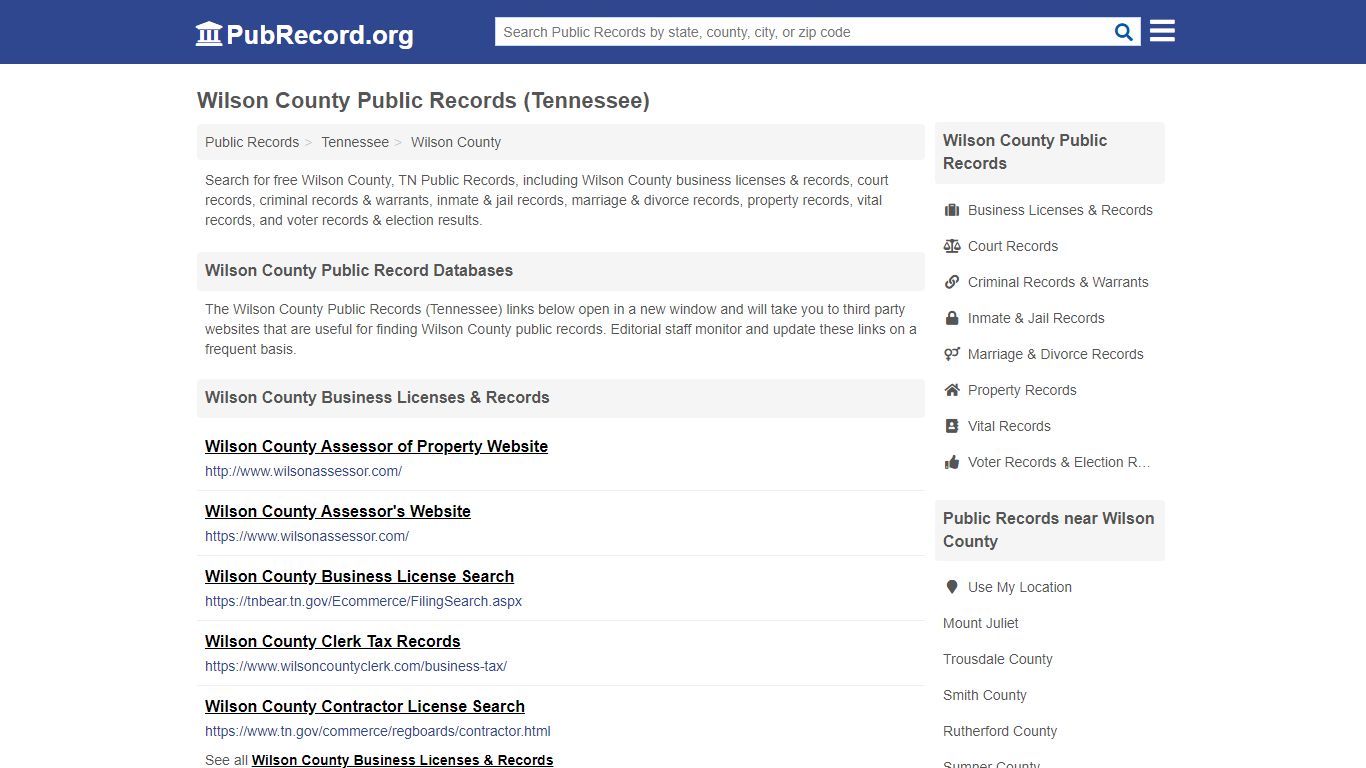 Free Wilson County Public Records (Tennessee Public Records)